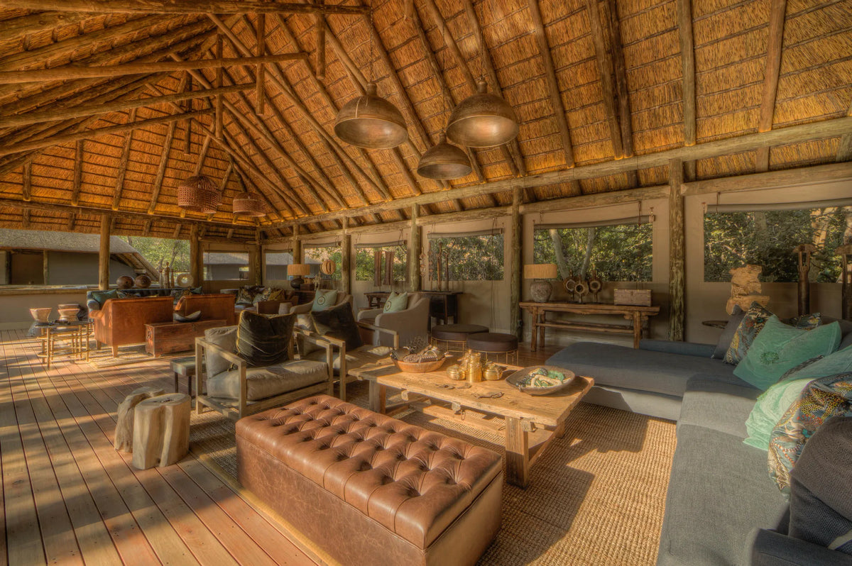 Camp Moremi Guest area at Camp Moremi, Moremi Game Reserve, Botswana.