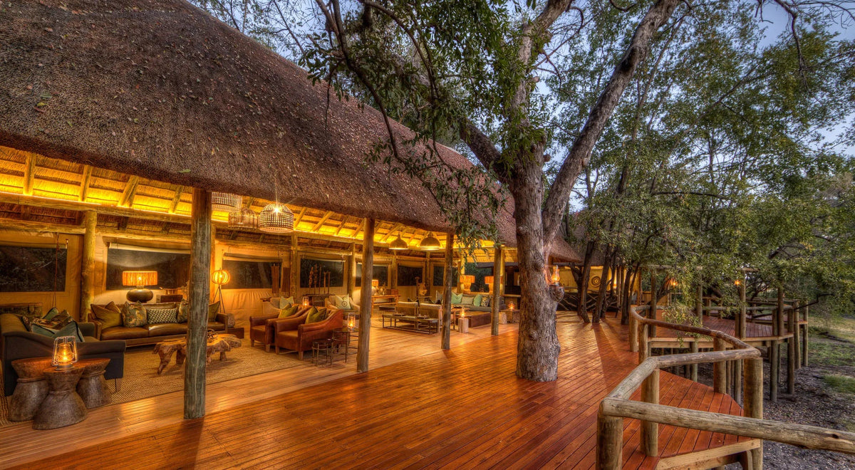 Camp Moremi public areas at Camp Moremi, Moremi Game Reserve, Botswana.