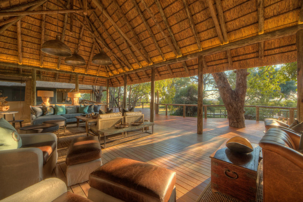 Camp Moremi Guest area at Camp Moremi, Moremi Game Reserve, Botswana.