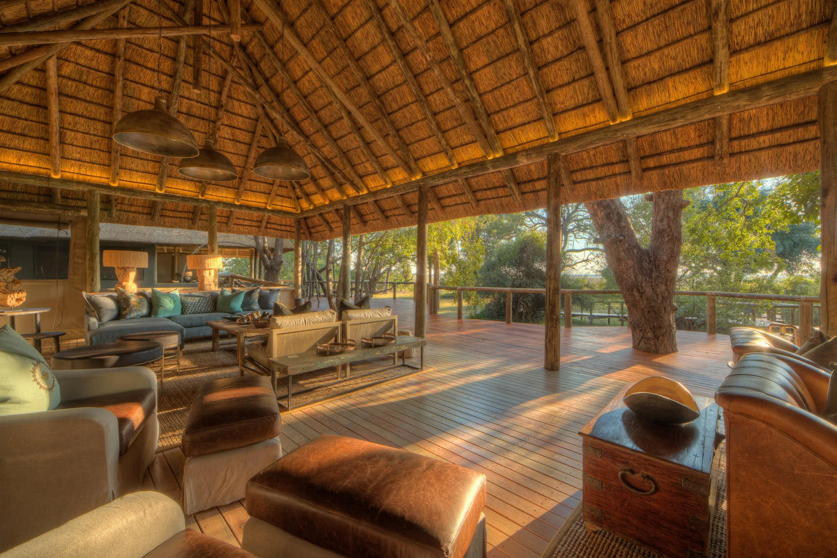 Camp Moremi Guest area at Camp Moremi, Moremi Game Reserve, Botswana.