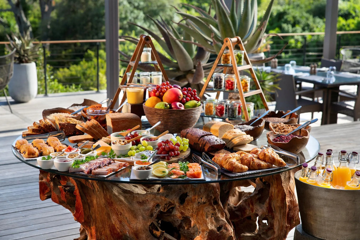 Bayethe Harvest Table at Bayethe at Shamwari Private Game Reserve, Shamwari Private Game Reserve, South Africa.