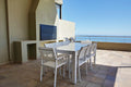 Outdoor terrace with built-in barbeque