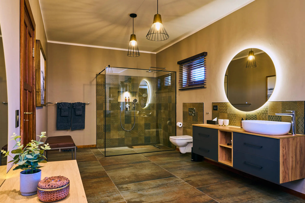 Double-Chalet-1-Bathroom-Hohenstein-Lodge at Hohenstein Lodge, Erongo Mountains, Namibia.