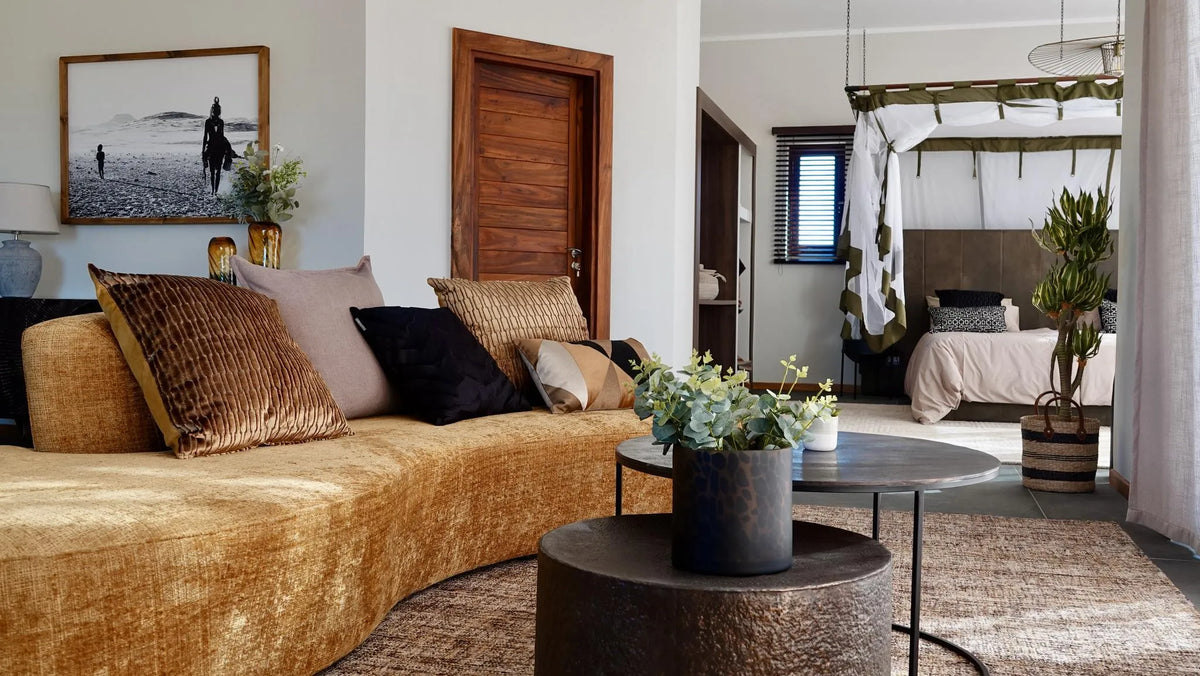 Chalet-Bedroom-Hohenstein-Lodge at Hohenstein Lodge, Erongo Mountains, Namibia.