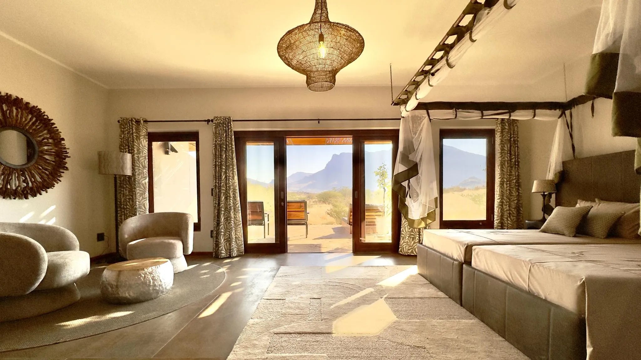 Double-Chalet-1-Bedroom-Hohenstein-Lodge at Hohenstein Lodge, Erongo Mountains, Namibia.