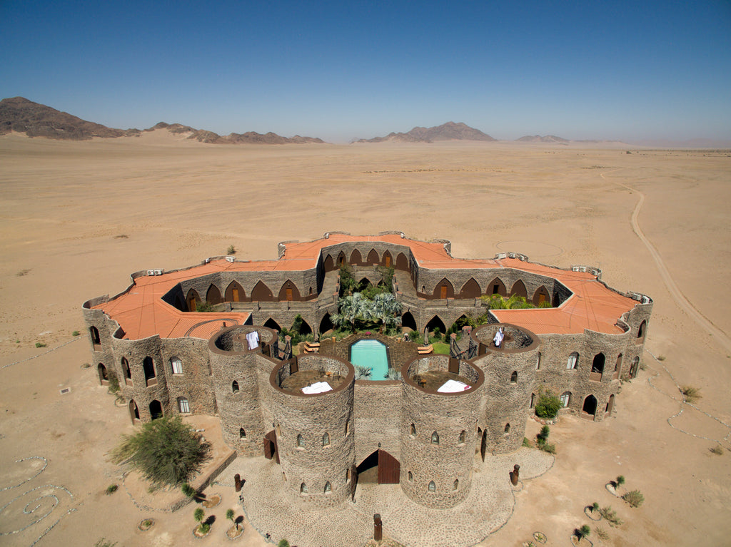 .Aerial view of the Lodge