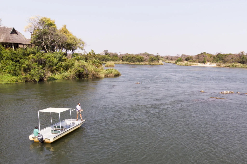 Boat Safari departing from the Lodge at Divava Okavango Resort & Spa, Divundu, Namibia.