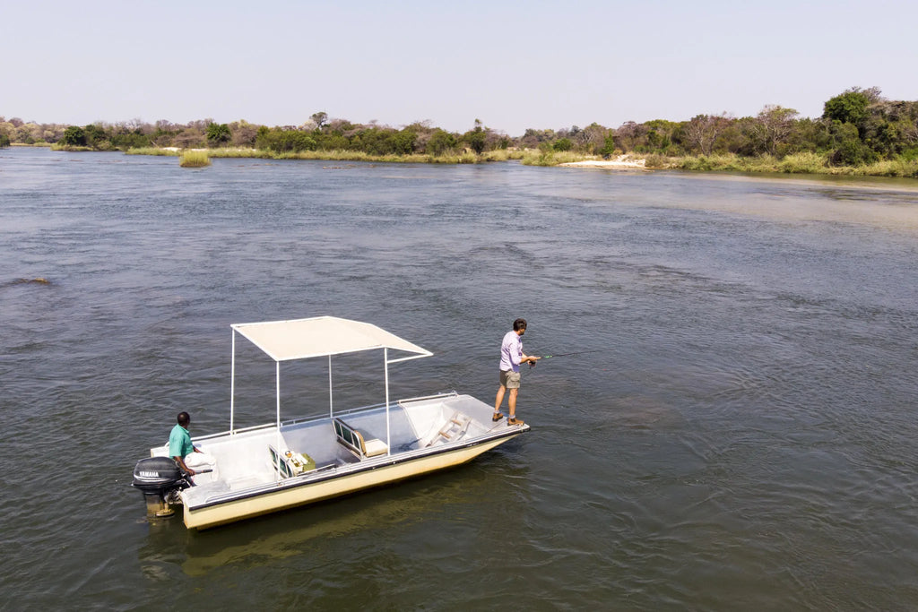 Fishing at Divava Okavango Resort & Spa, Divundu, Namibia.