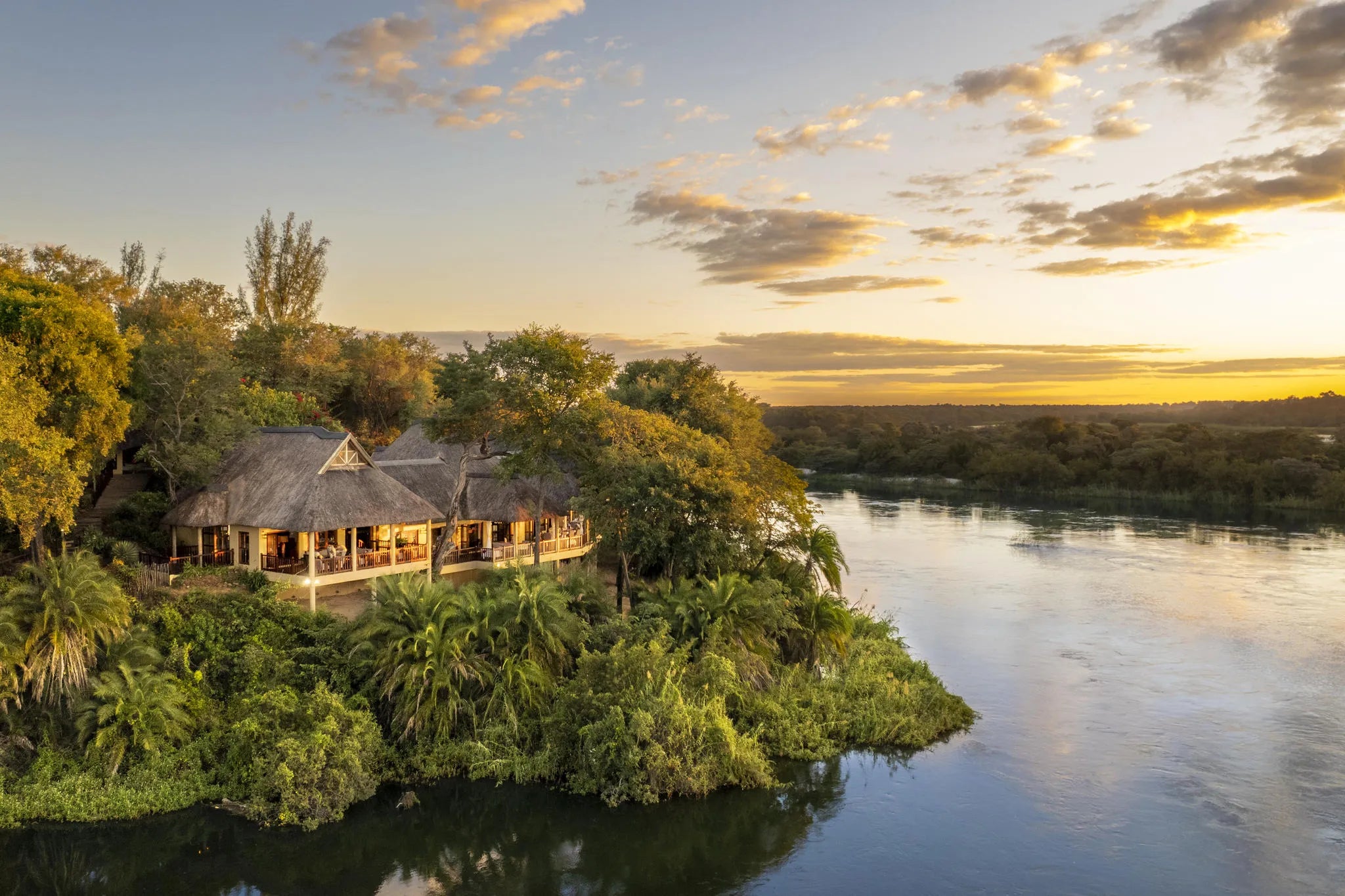 Divava Main Building at Divava Okavango Resort & Spa, Divundu, Namibia.