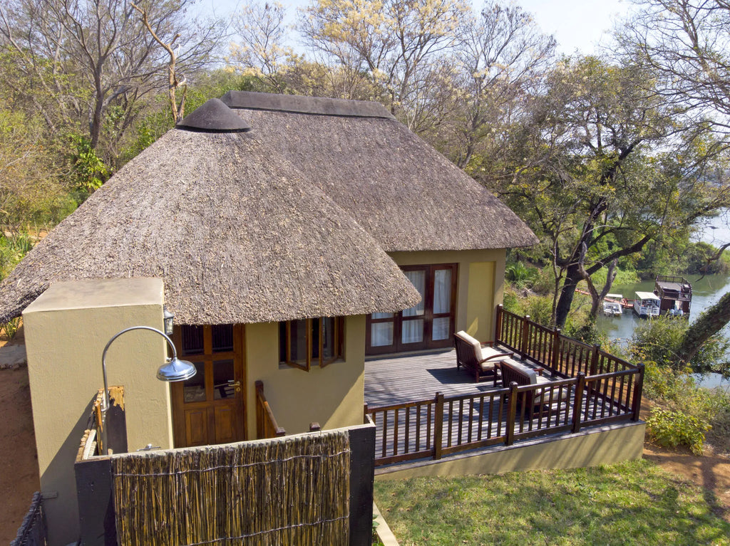 Room Arial view at Divava Okavango Resort & Spa, Divundu, Namibia.