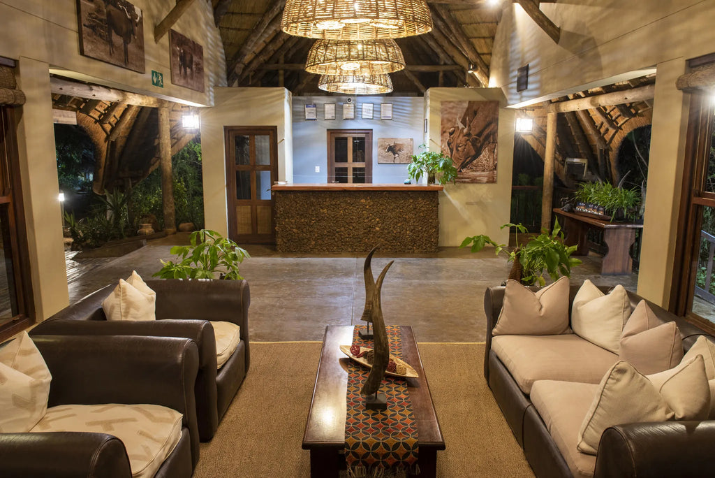 Reception Area at Divava Okavango Resort & Spa, Divundu, Namibia.