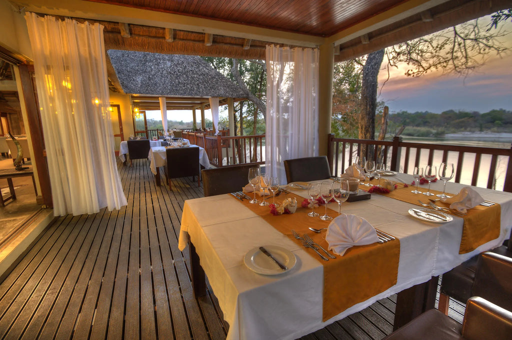 Restaurant Deck at Divava Okavango Resort & Spa, Divundu, Namibia.