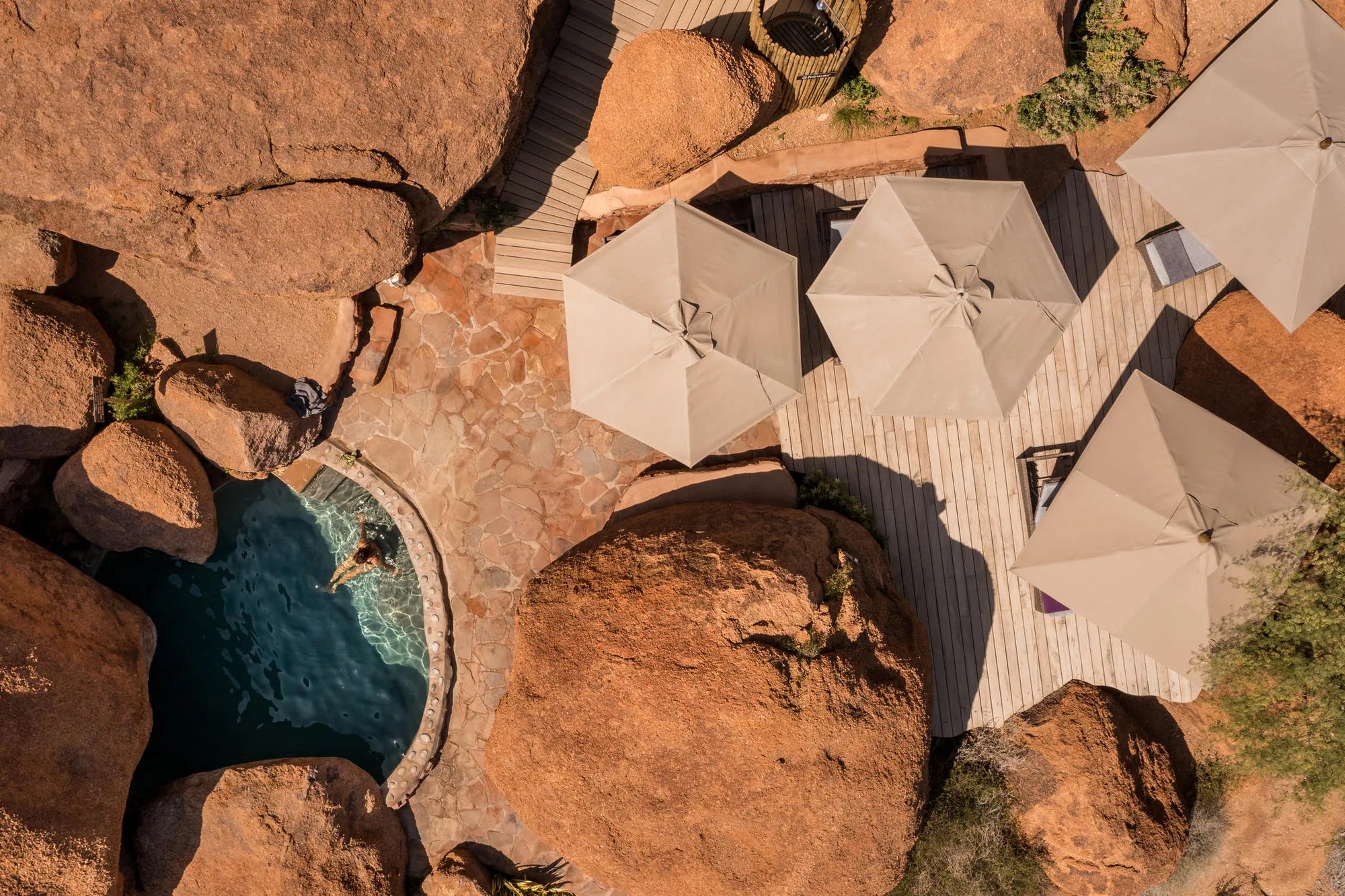 Camp Kipwe's Swimming Pool at Camp Kipwe, Twyfelfontein, Namibia.
