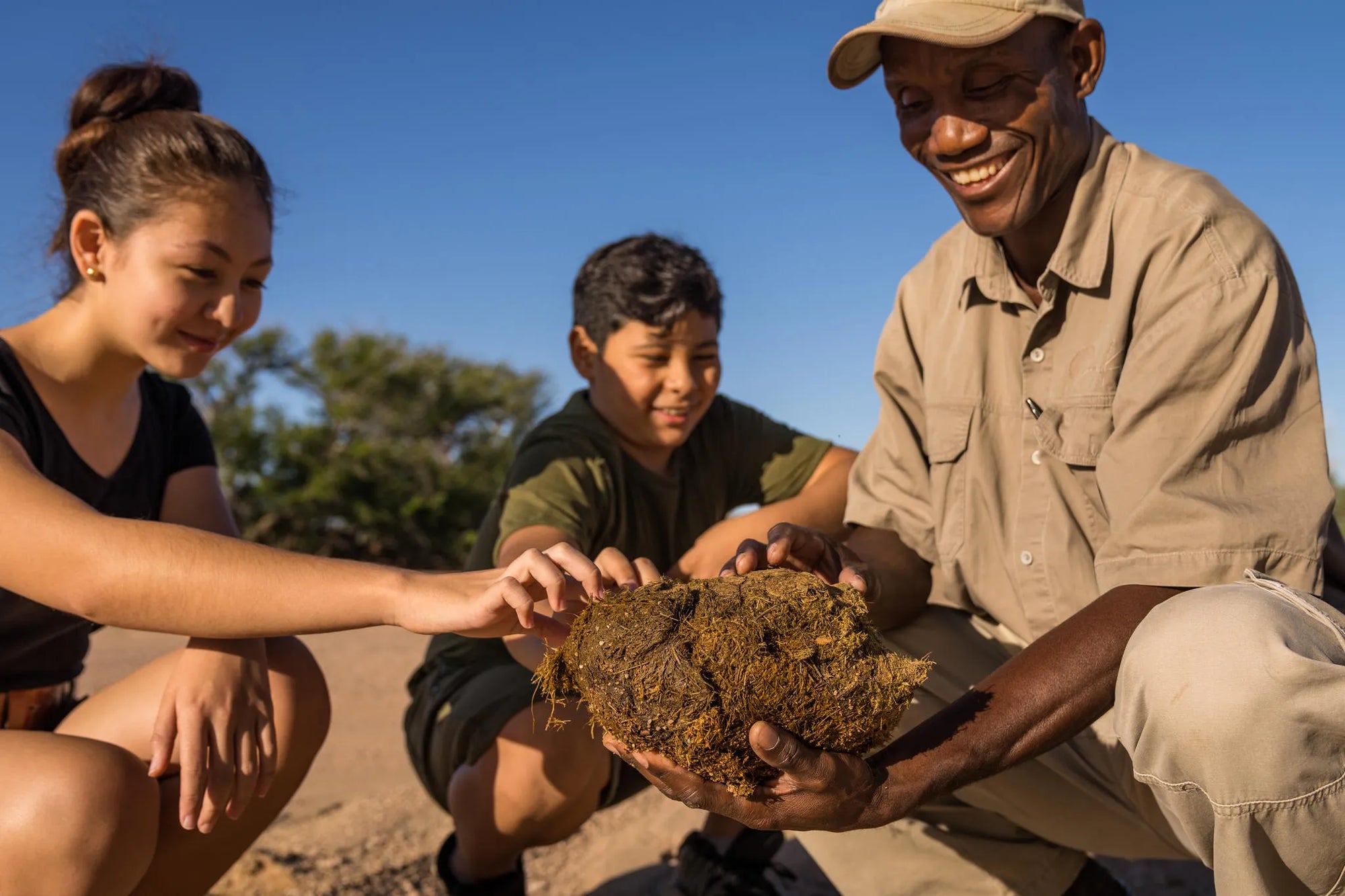 Children at Camp Kipwe at Camp Kipwe, Twyfelfontein, Namibia.