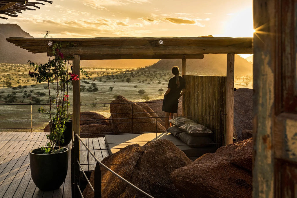 Camp Kipwe's Luxury Suite Deck Views at Camp Kipwe, Twyfelfontein, Namibia.