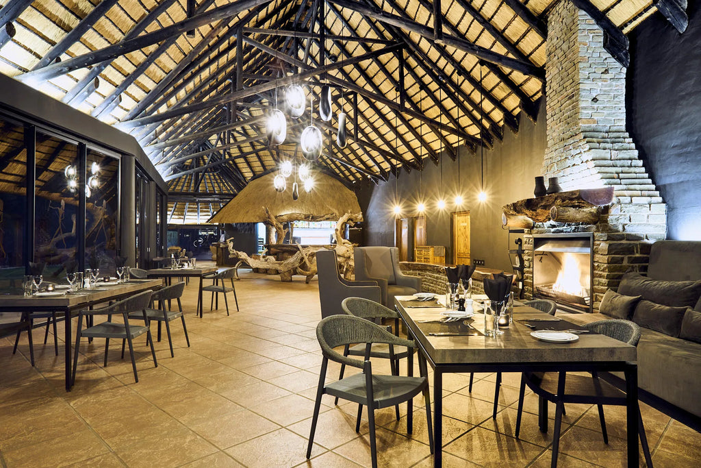 Ai Aiba Lodge Restaurant at Ai Aiba Rock Painting Lodge, Erongo Mountains, Namibia.