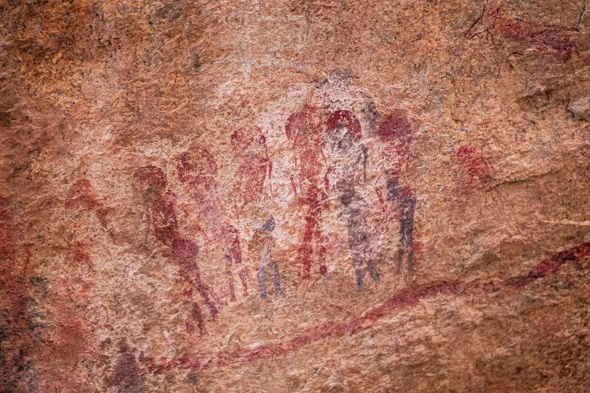 Rock Art at Ai Aiba Rock Painting Lodge, Erongo Mountains, Namibia.