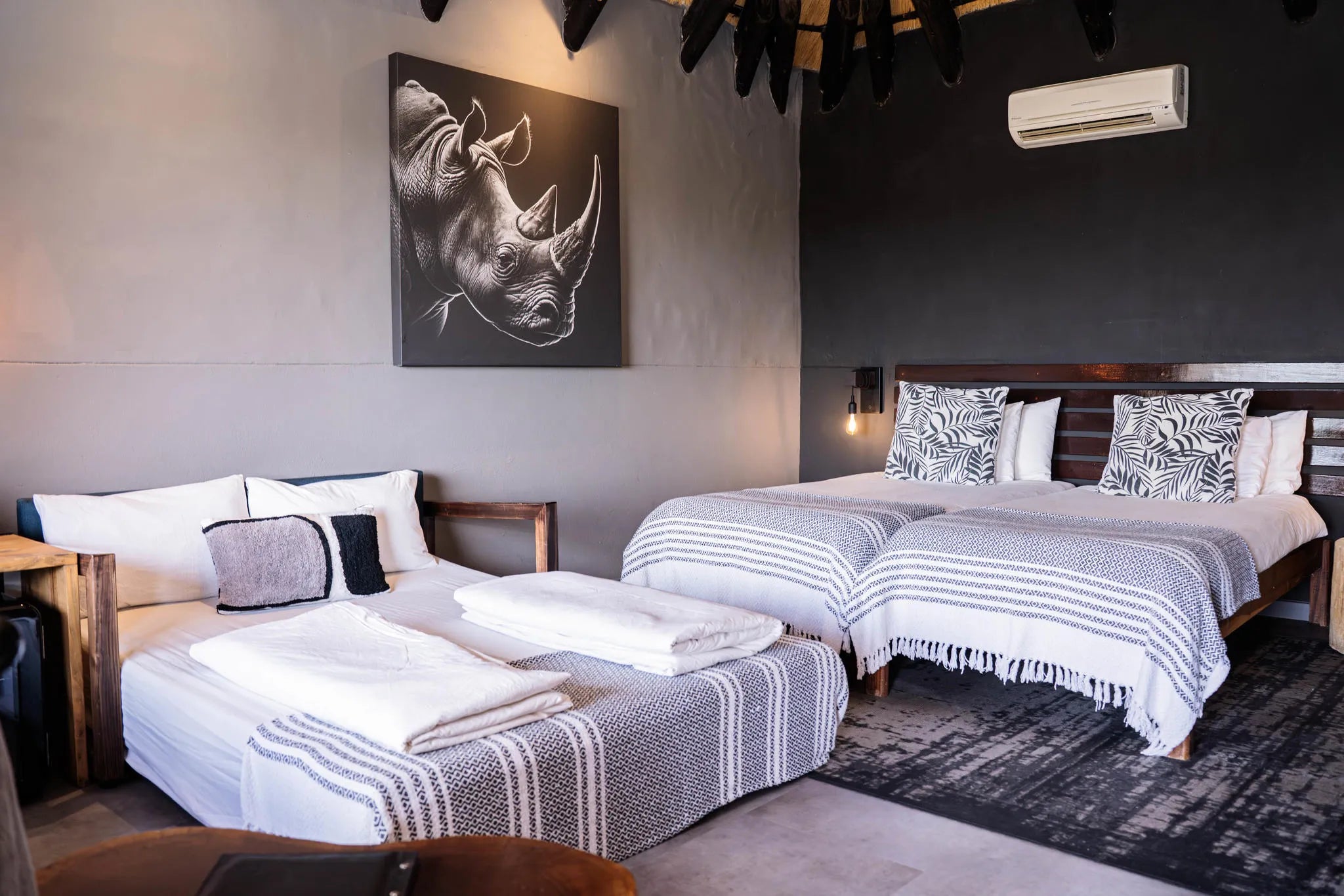 Family room at Ai Aiba Rock Painting Lodge, Erongo Mountains, Namibia.