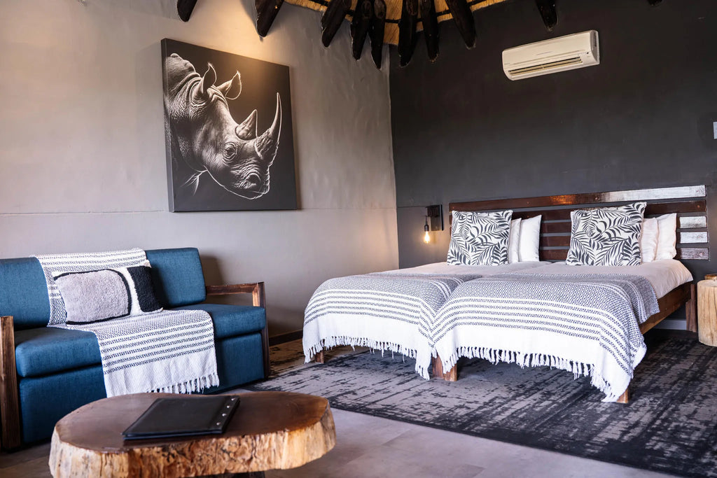 Family room at Ai Aiba Rock Painting Lodge, Erongo Mountains, Namibia.