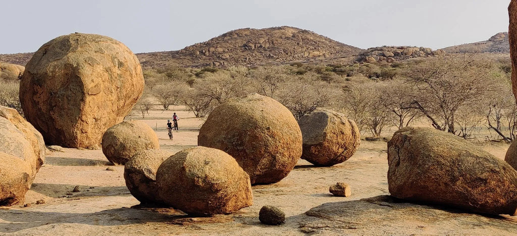 Giant boulder playground at Ai Aiba Rock Painting Lodge, Erongo Mountains, Namibia.