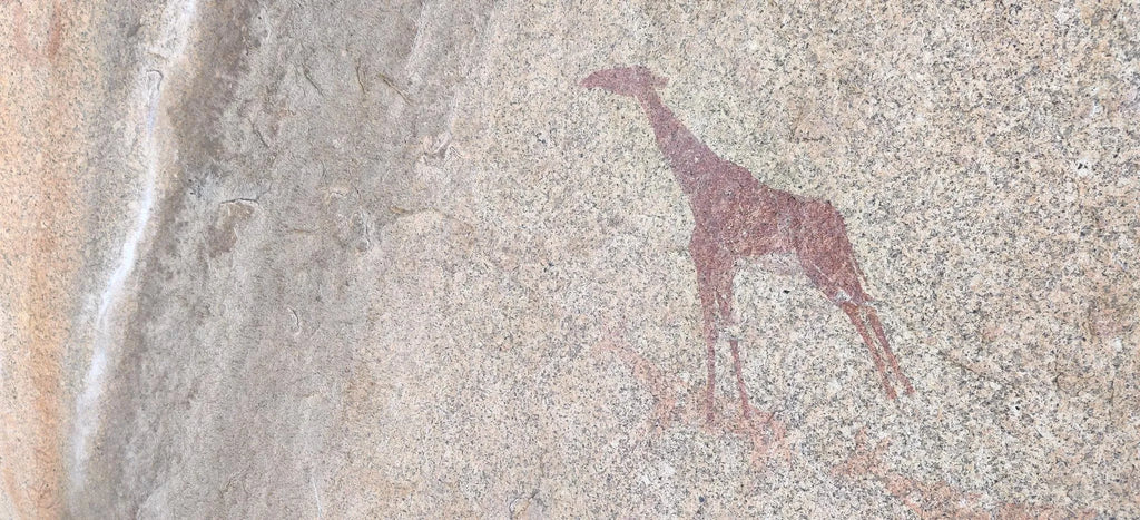 Rock art at Ai Aiba at Ai Aiba Rock Painting Lodge, Erongo Mountains, Namibia.