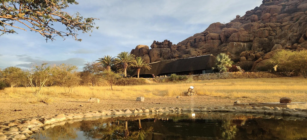 Waterhole at Ai Aiba at Ai Aiba Rock Painting Lodge, Erongo Mountains, Namibia.