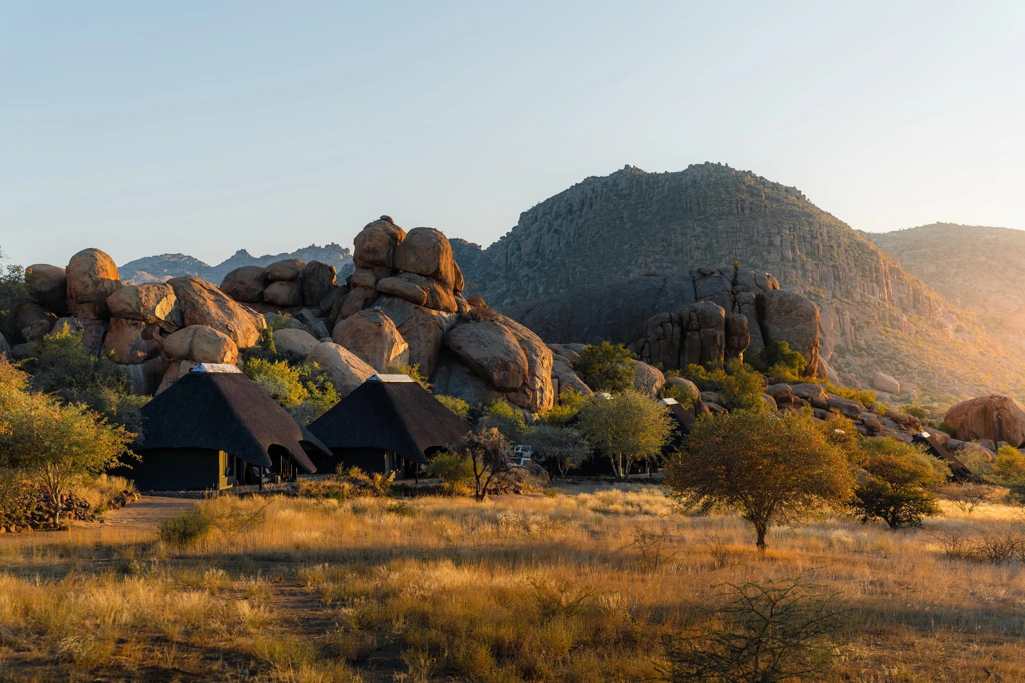 Chalets at Ai Aiba Rock Painting Lodge, Erongo Mountains, Namibia.