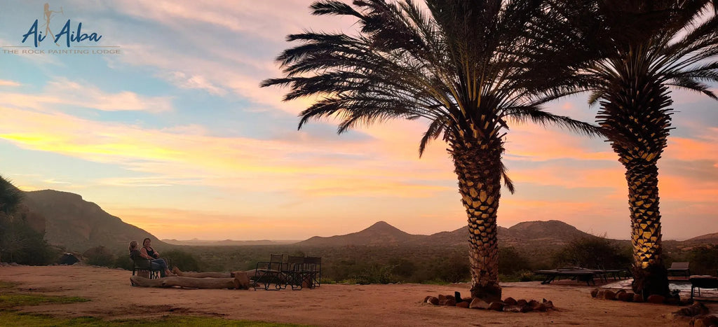Sun set heaven at Ai Aiba Rock Painting Lodge, Erongo Mountains, Namibia.