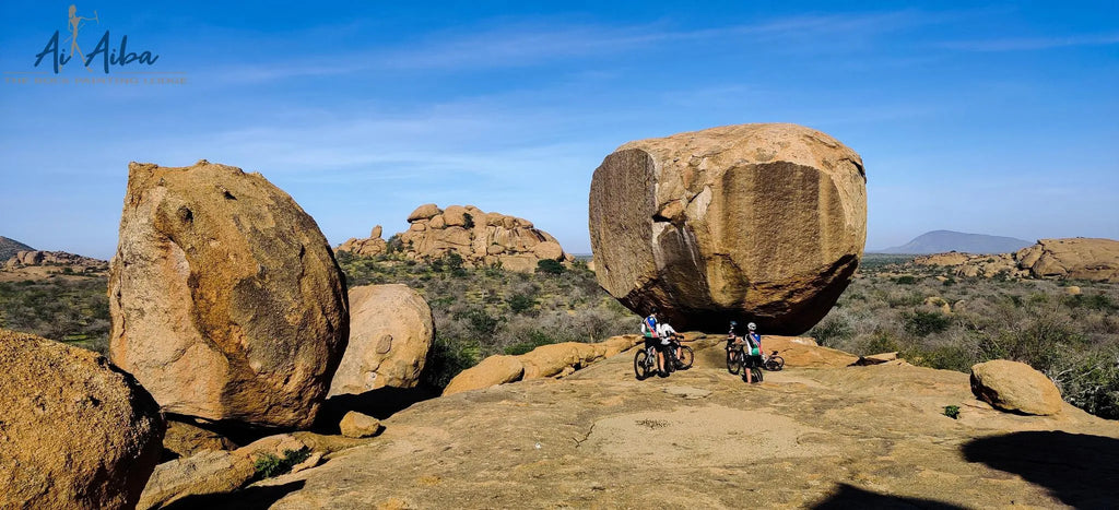 Cycling at Ai Aiba (Bring your mountain bike) at Ai Aiba Rock Painting Lodge, Erongo Mountains, Namibia.