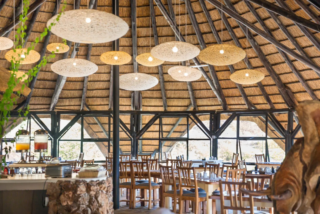 Main Restaurnat at Vingerklip Lodge, Outjo, Namibia.