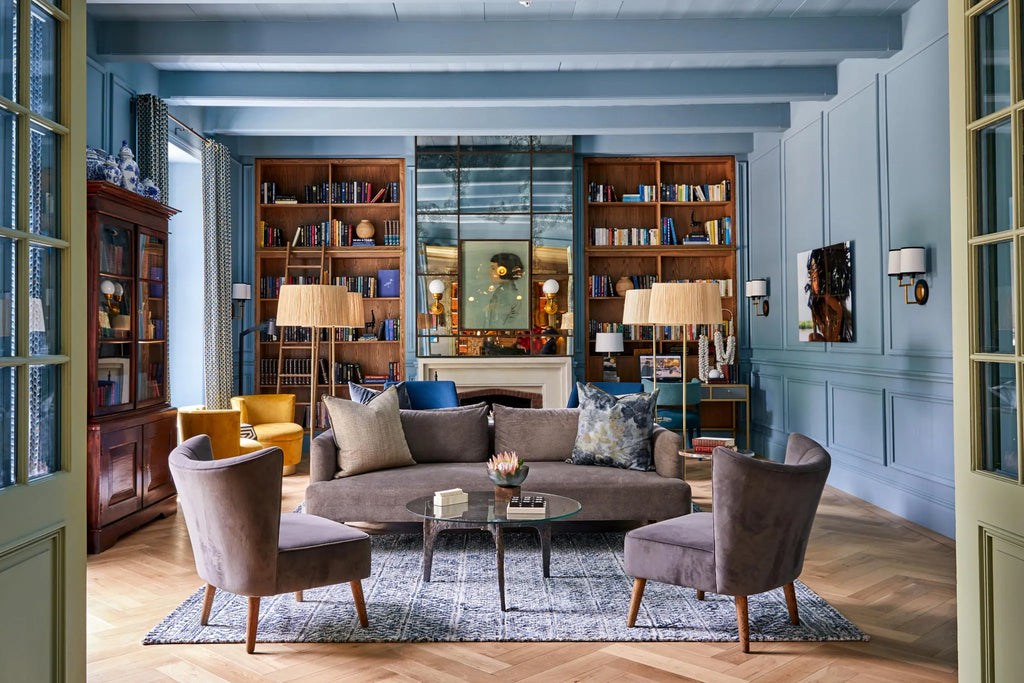 Manor House Library Lounge at Erinvale Estate Hotel & Spa, Somerset West, South Africa.