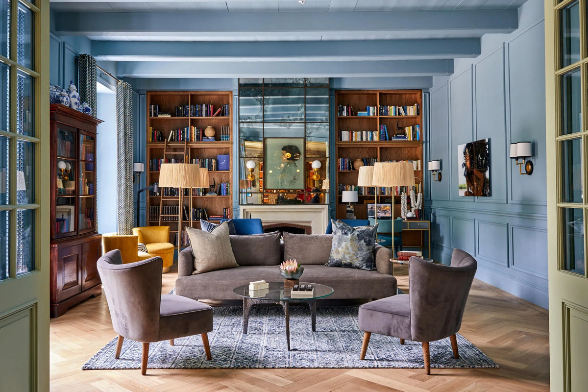 Manor House Library Lounge at Erinvale Estate Hotel & Spa, Somerset West, South Africa.
