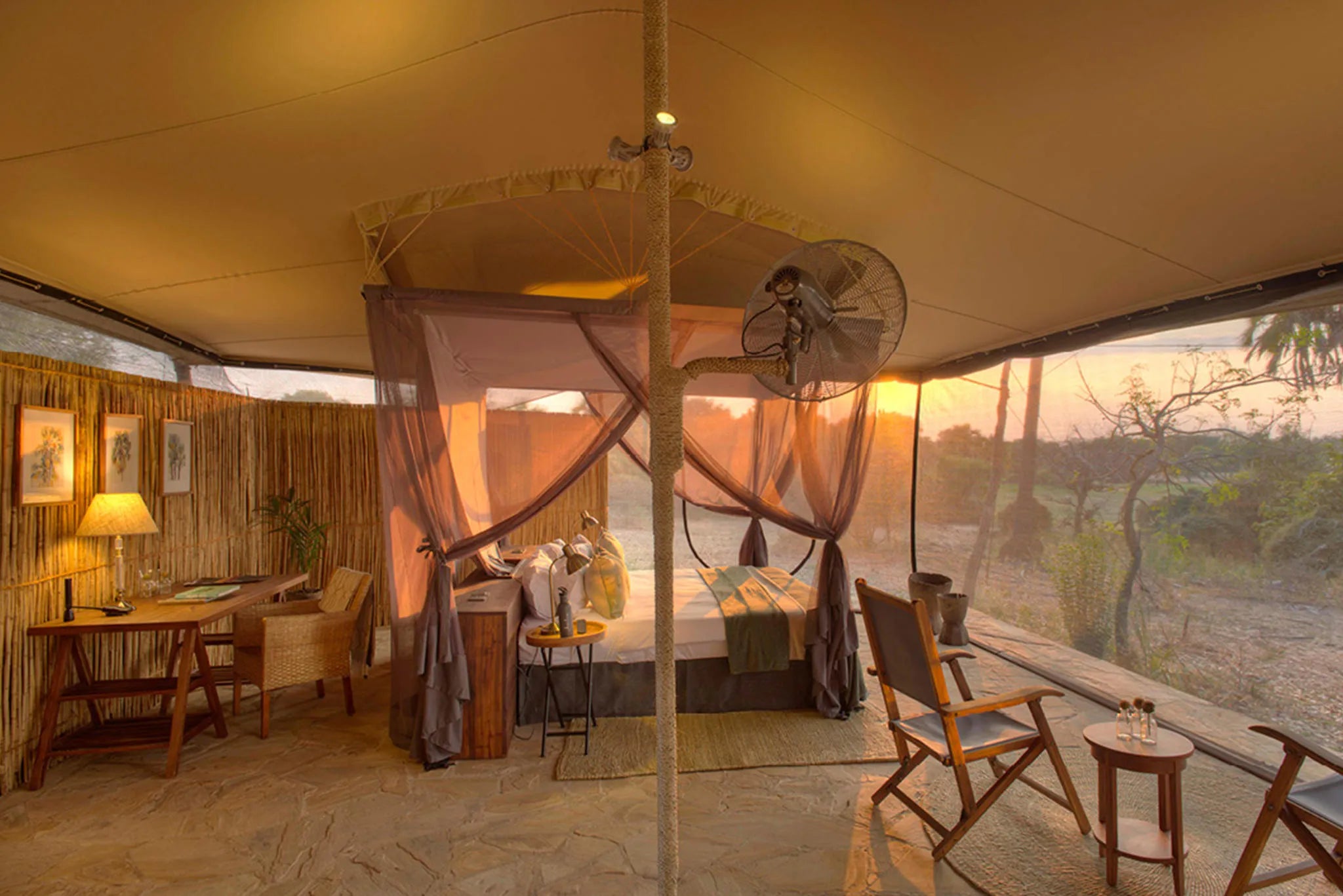 Roho ya Selous - Double room at Roho Ya Selous, Nyerere National Park, Tanzania.