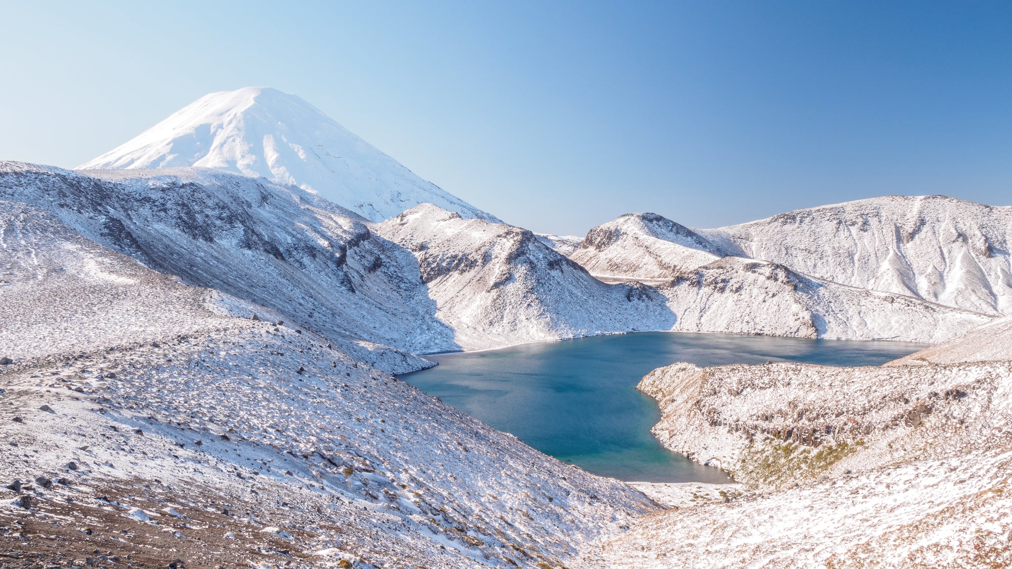 Tongariro Crossing in winter