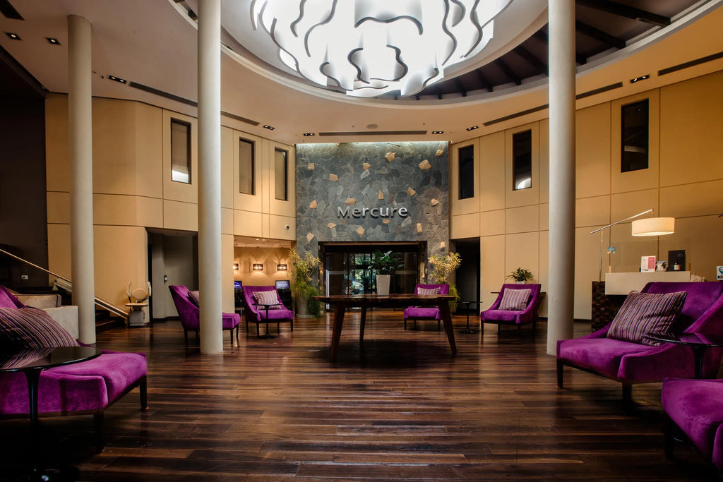 Lobby at Mercure Iguazu Hotel Iru, Puerto Iguazu, Argentina.