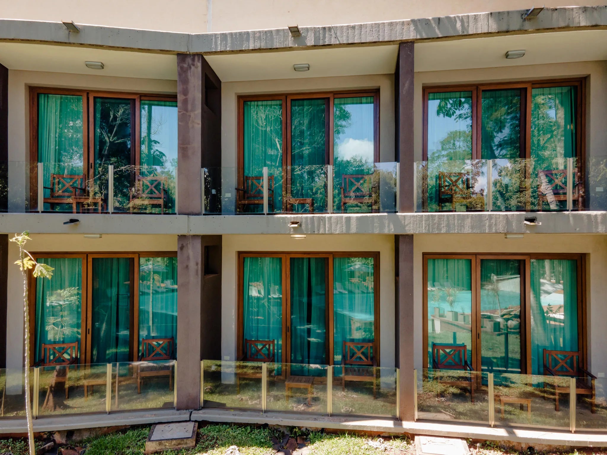 Rooms balconies at Mercure Iguazu Hotel Iru, Puerto Iguazu, Argentina.