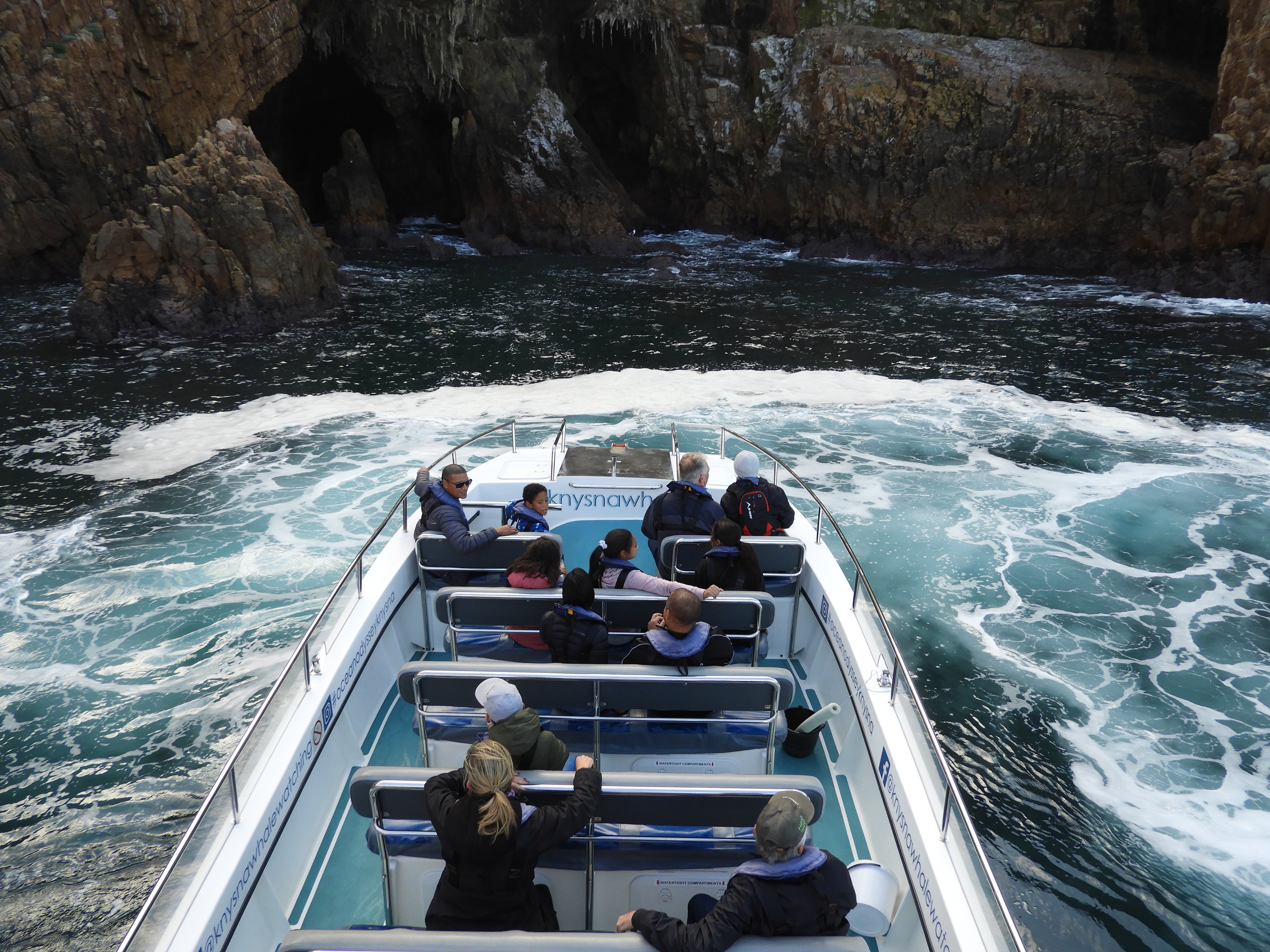 Exploring one of the many coves along our coastline