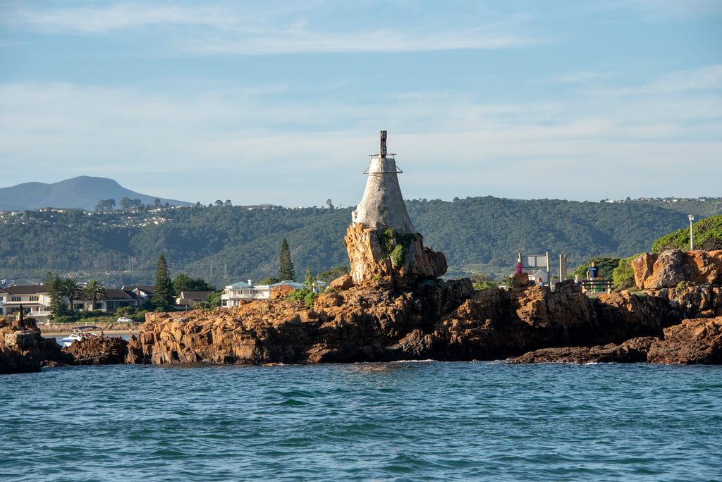 The Beacon just inside the estuary that helps vessels navigate their way through the Knysna heads