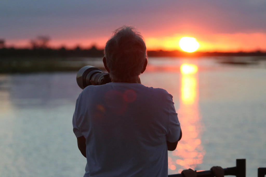 African sunsets at Serondela Lodge, Chobe River Front Namibia, Namibia.