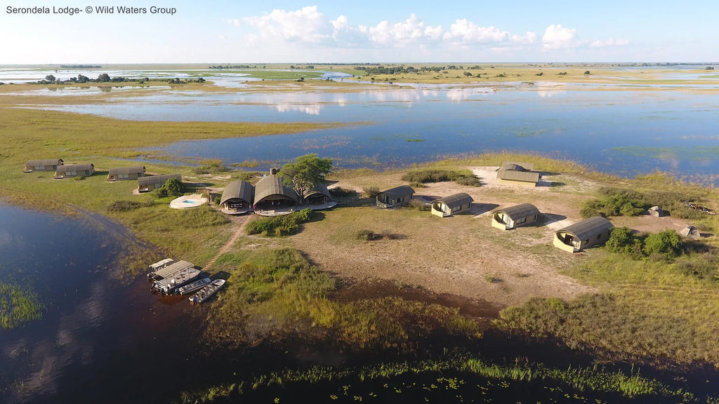 Serondela view from the sky at Serondela Lodge, Chobe River Front Namibia, Namibia.