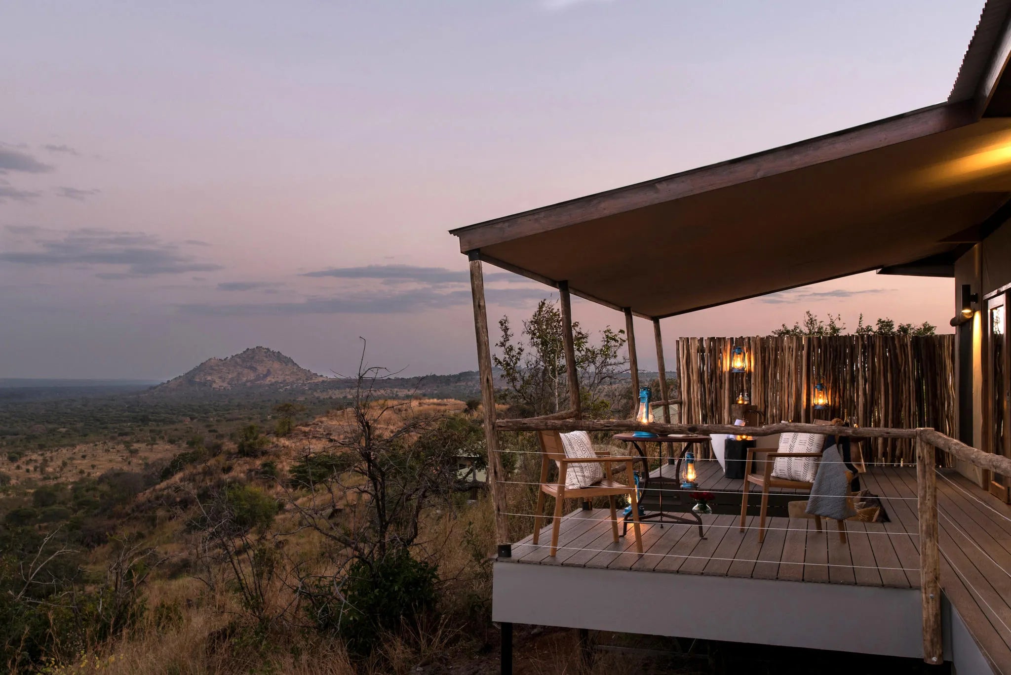 Lemala Mpingo Suite at Lemala Mpingo Ridge Lodge, Tarangire National Park, Tanzania.