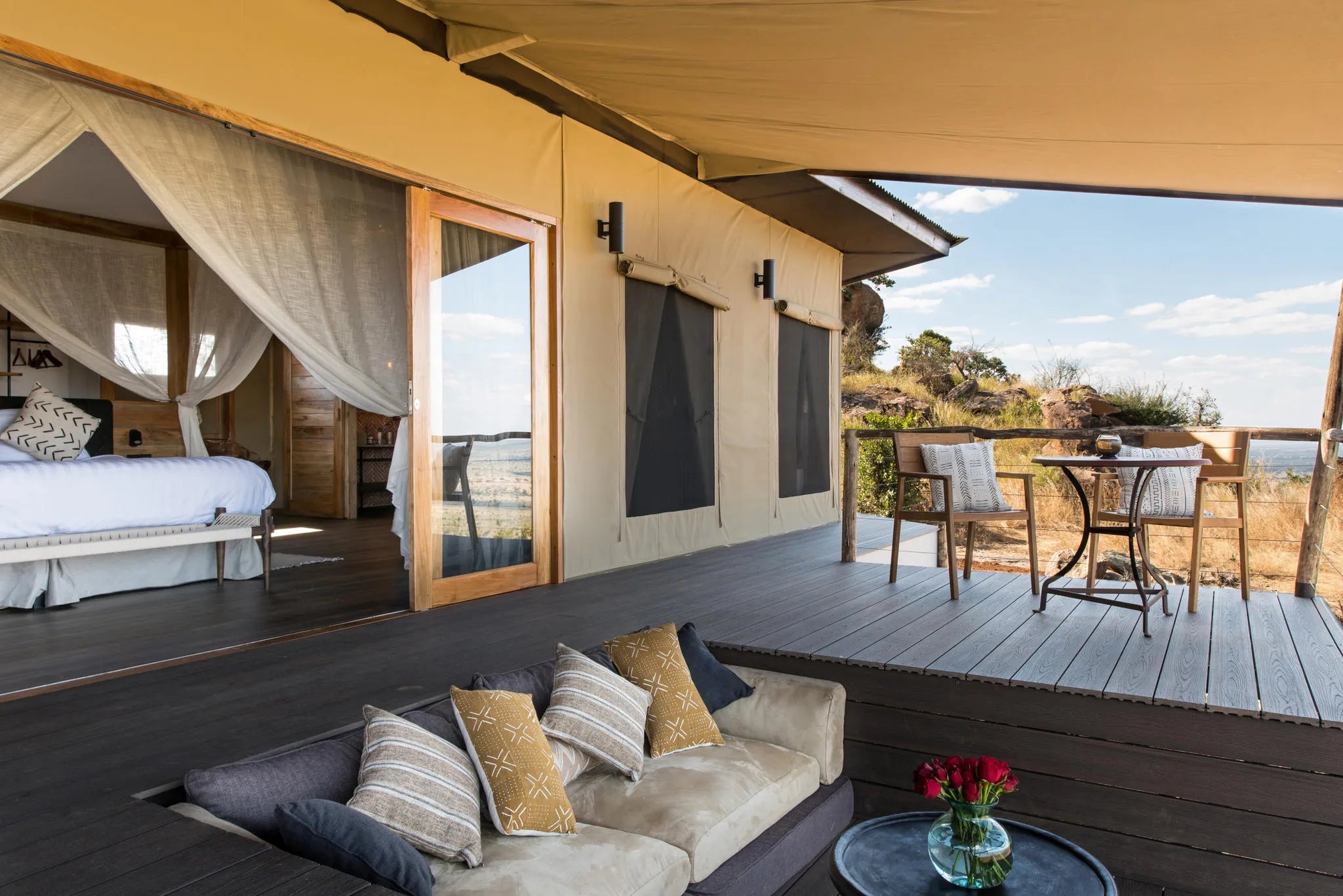 Lemala Mpingo Suite at Lemala Mpingo Ridge Lodge, Tarangire National Park, Tanzania.