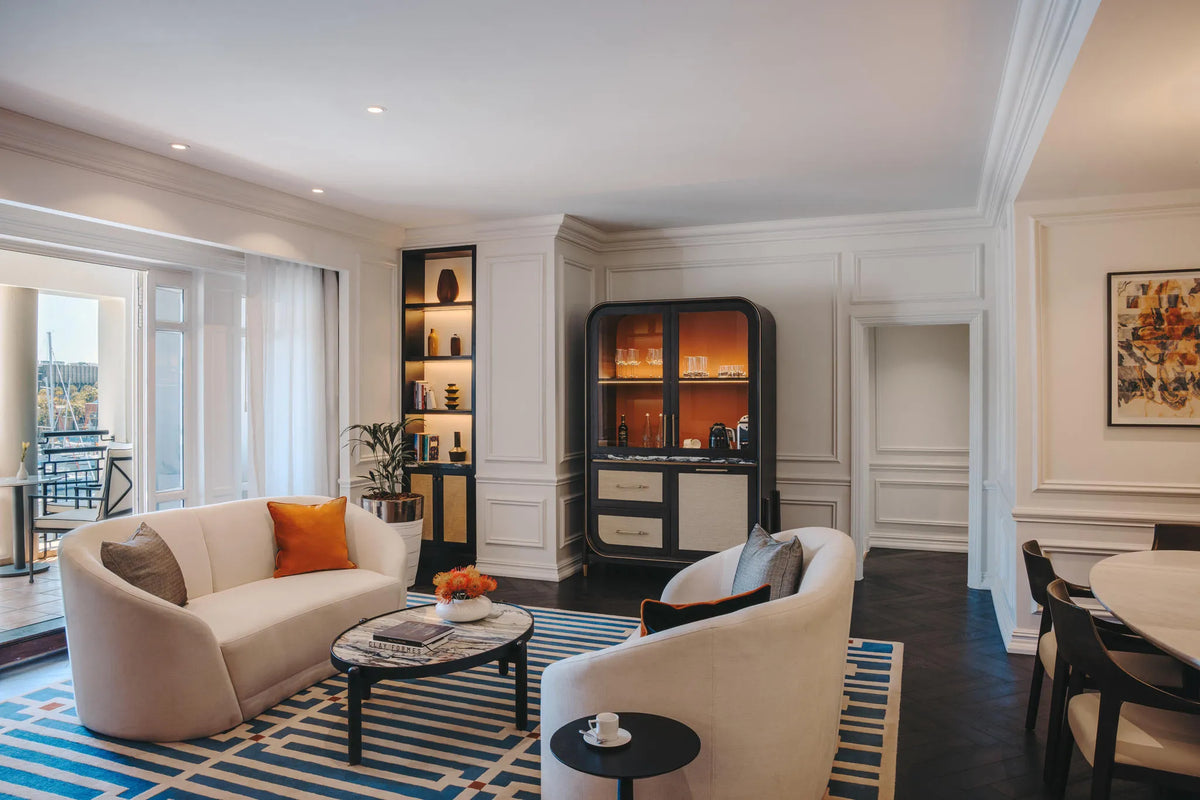 Room Lounge at Cape Grace, A Fairmont Managed Hotel, Cape Town, South Africa.