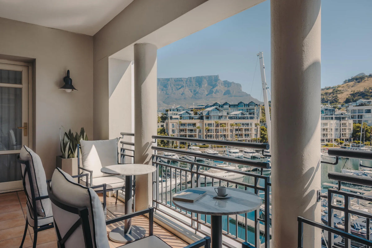 Balcony at Cape Grace, A Fairmont Managed Hotel, Cape Town, South Africa.