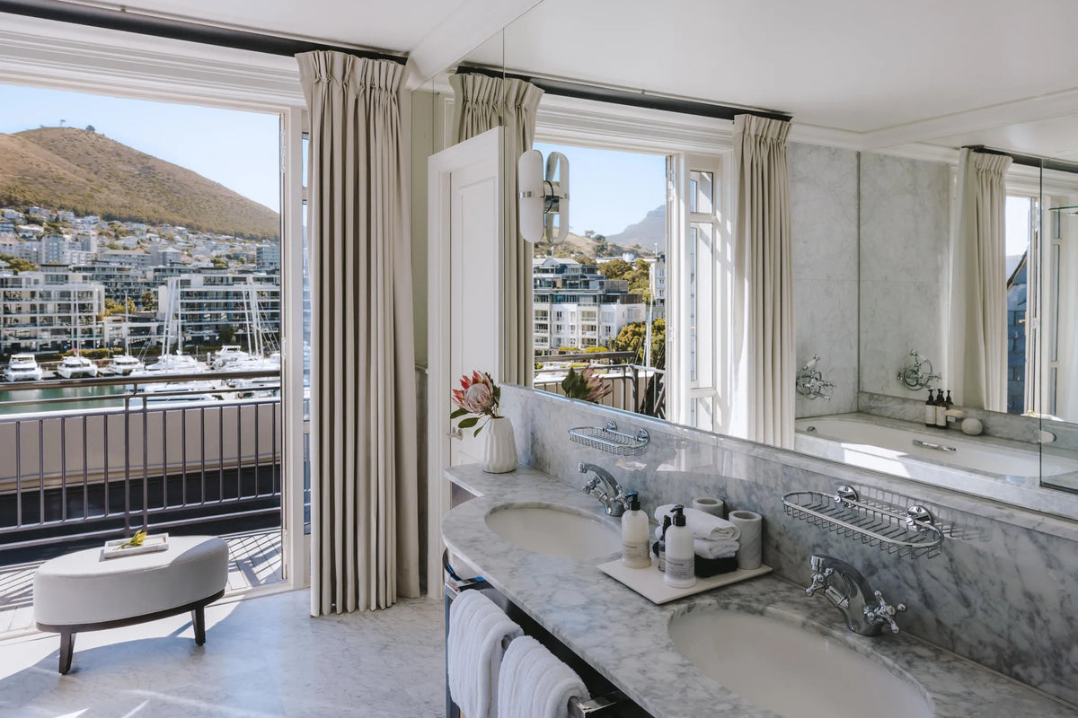 Waterfront Suite Bathroom at Cape Grace, A Fairmont Managed Hotel, Cape Town, South Africa.