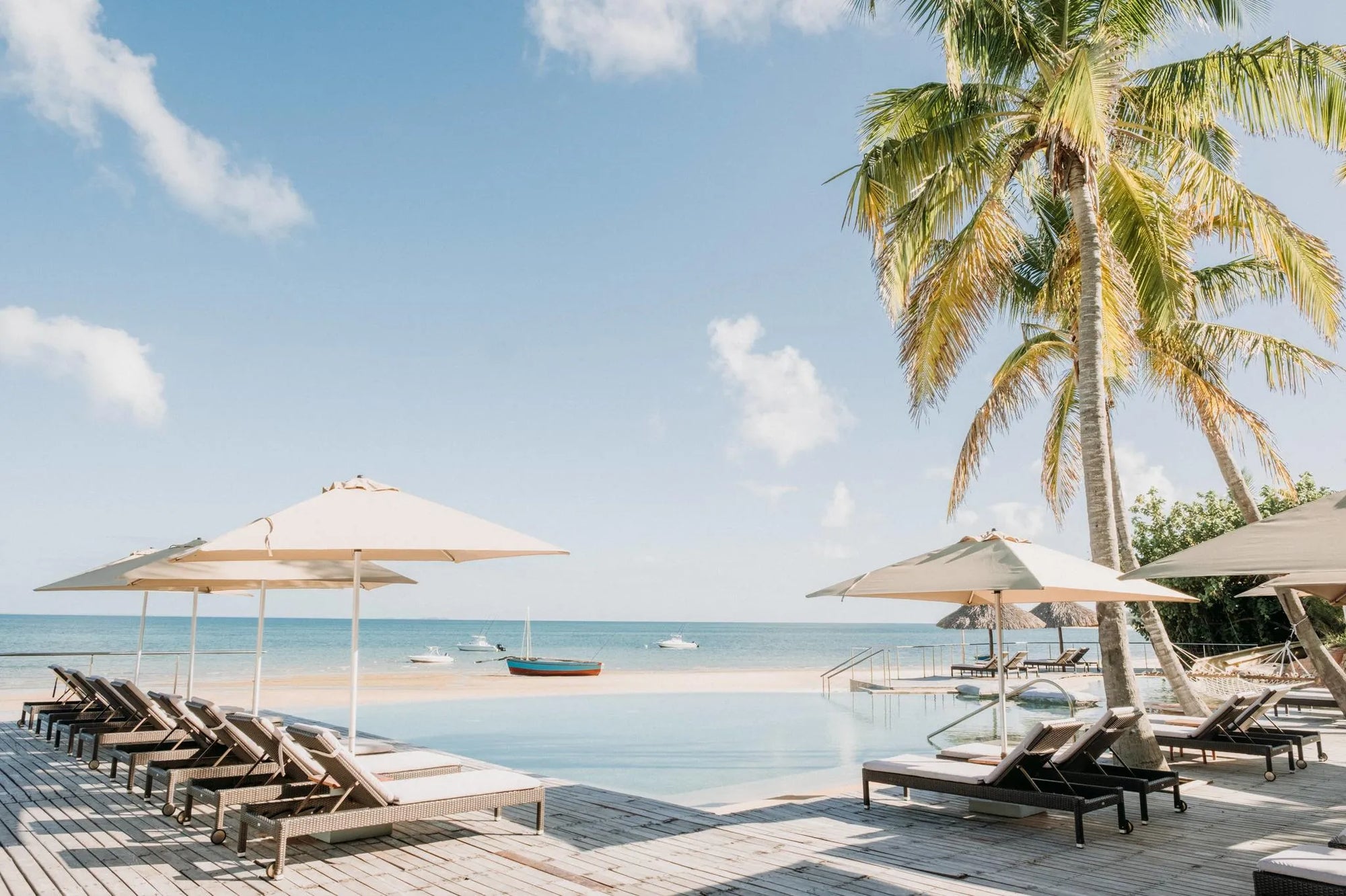 Clube Naval Pool at Anantara Bazaruto Island Resort, Bazaruto Archipelago, Mozambique.