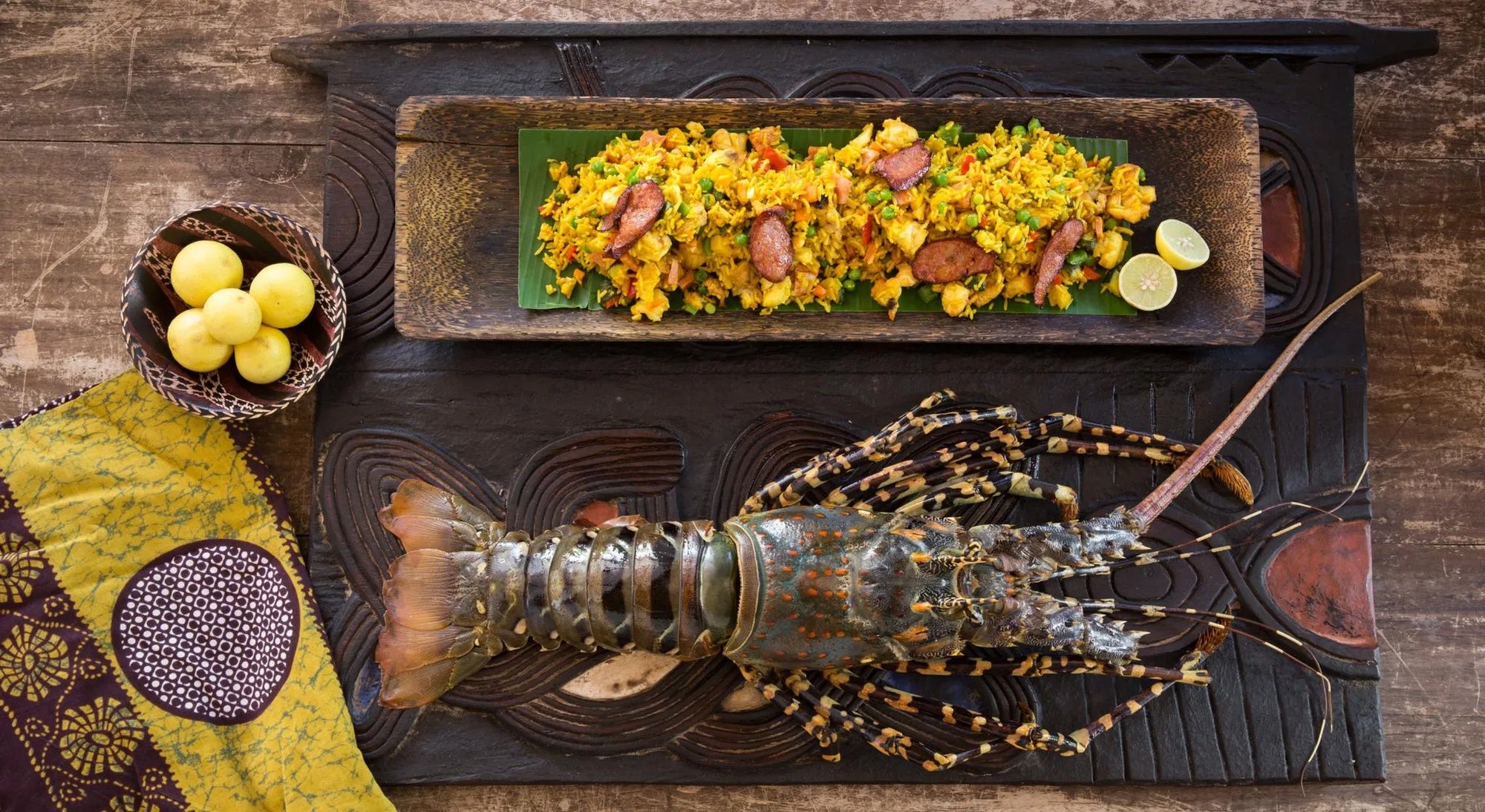 Fresh Lobster at Anantara Bazaruto Island Resort, Bazaruto Archipelago, Mozambique.
