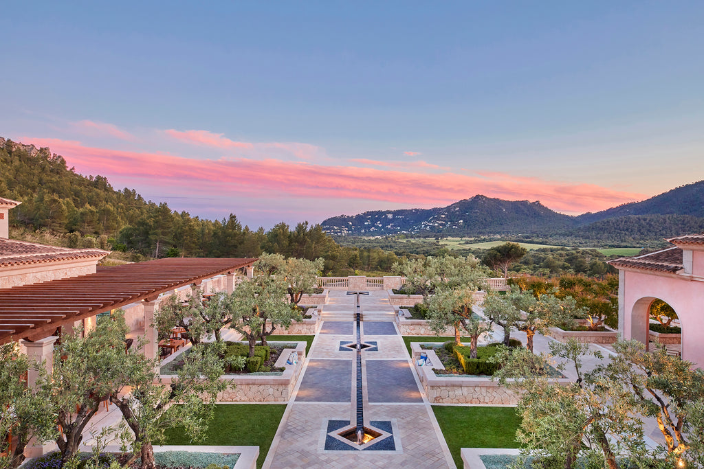 View of Ses Oliveres at sunset
