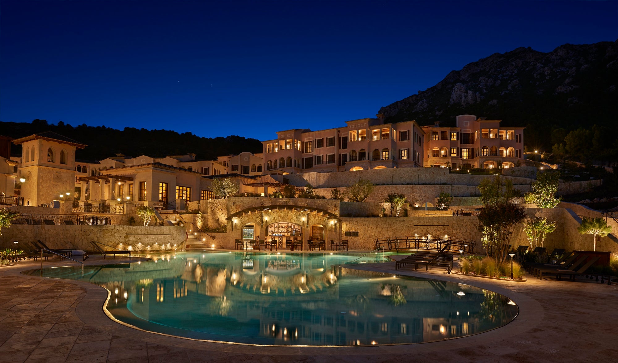 Pools in the nightime