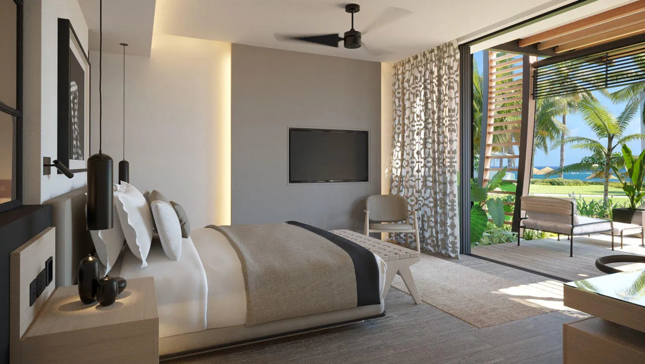 Bedroom at LUX* Grand Baie, Mauritius, Grand Baie, Mauritius.